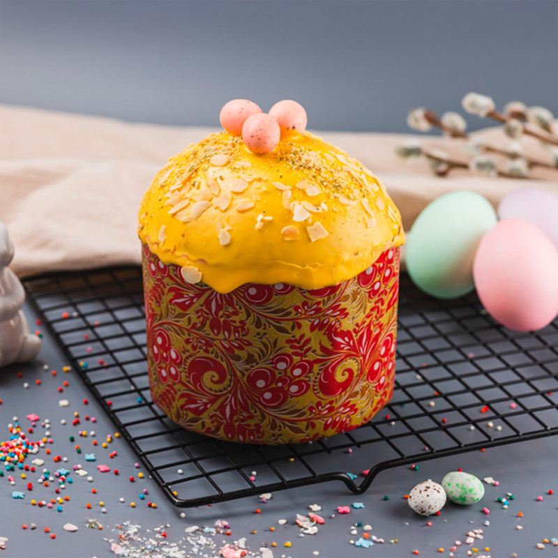 Кулич премиум творожный ваниль-манго в шоколаде