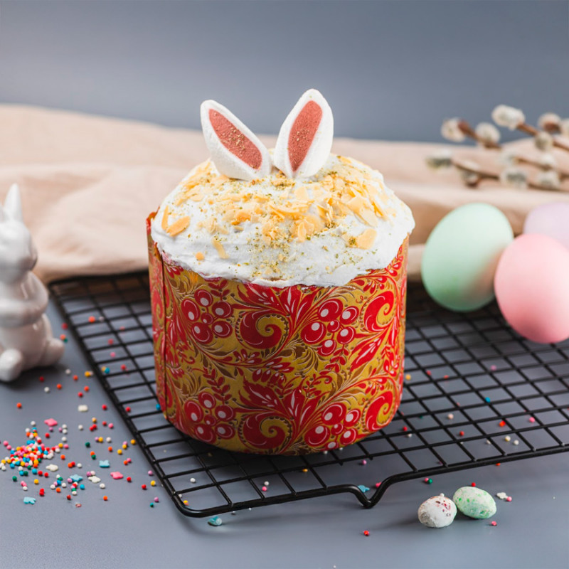 Кулич премиум творожный с изюмом, курагой и грецкий орехом Кулич премиум творожный с изюмом, курагой и грецкий орехом