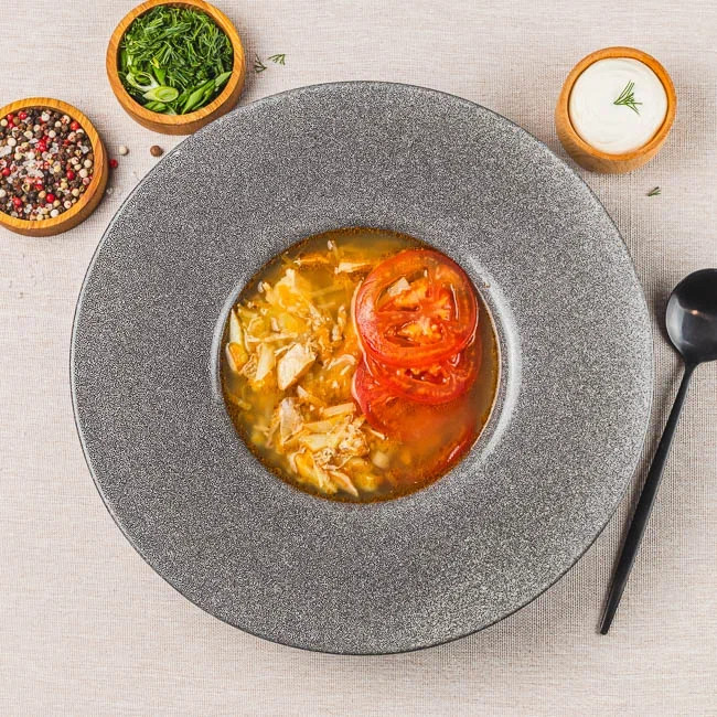 Щи из свежей капусты с курицей