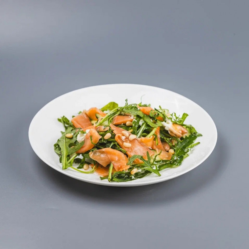 Салат с семгой и творожным сыром