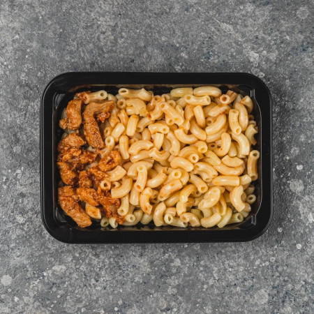 Макароны с поджаркой из свинины